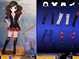 打扮万圣节女孩