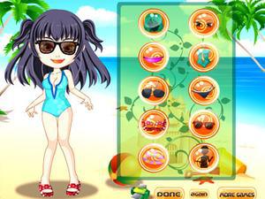 夏日可爱小女孩