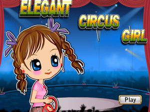 骑独轮车的女孩