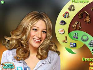 给绯闻女孩化妆