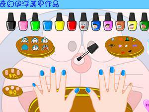 哆啦A梦美甲