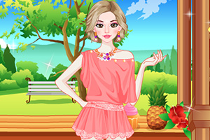 女孩爱吃冰淇淋