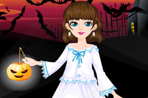 女孩的万圣节服装