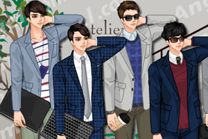 双层楼的办公男孩