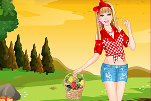 芭比公主野餐装扮