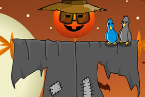 打扮万圣节稻草人