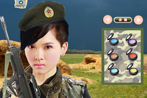 麻辣女兵化妆