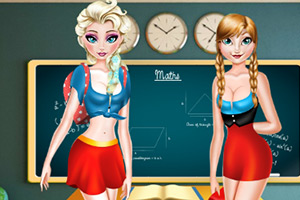 艾莎和安娜的时尚高中