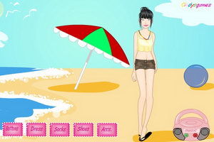 娇柔的沙滩女孩