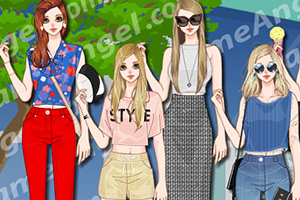 韩国女子夏季出游