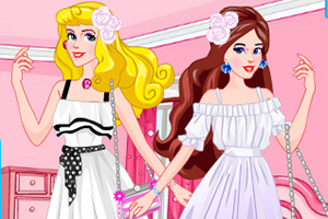 灰姑娘和欧若拉公主的美好装扮