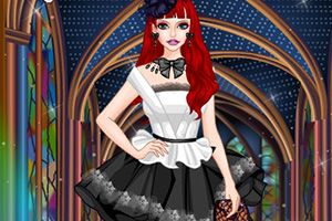 时尚的哥特女孩