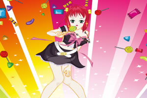 可爱棒棒糖女孩