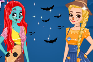 迪斯尼姐妹万圣节装扮