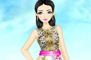 印花组合连衣裙