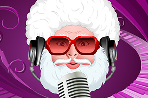 圣诞老人的DJ装扮