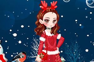 可爱女孩的圣诞节
