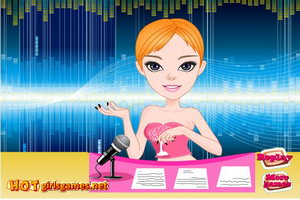 打扮迷人广播员