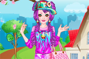 原宿时尚的女孩