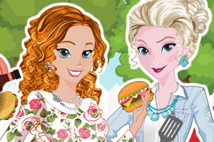 冰雪姐妹的烧烤聚会