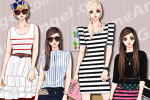 韩版女式条纹服饰