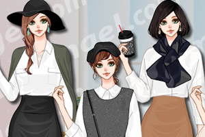 长腿女孩休闲装