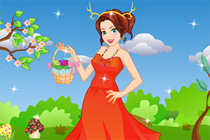 复活节的小女孩