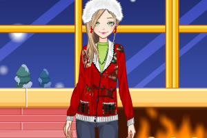 女孩的圣诞毛衣
