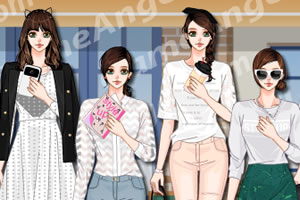 走在街边的女生