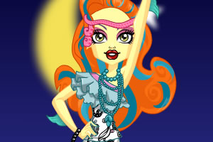 月夜下的舞蹈女生