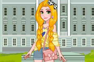 长发公主的校园风