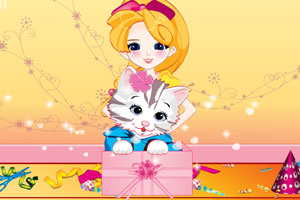 礼物盒中的小猫