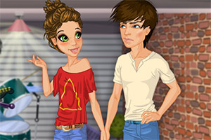 喜爱摇滚的情侣