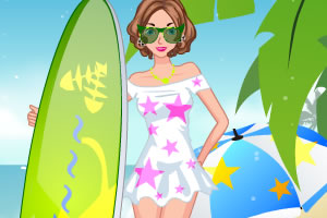 夏威夷冲浪女孩