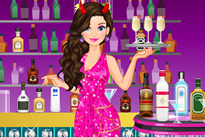 打扮酒吧服务员