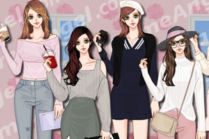 鲜花墙纸屋里的女孩