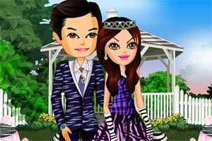 时尚的新婚夫妻