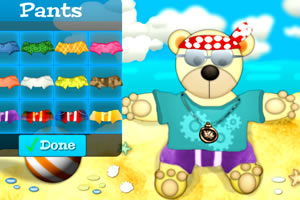 泰迪熊沙滩换装