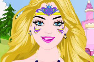 芭比公主面部彩绘