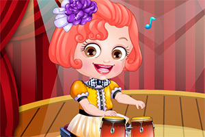 可爱宝贝当音乐家