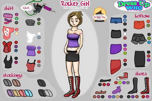 粗线条摇滚女生