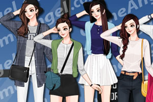 逛街的运动女孩