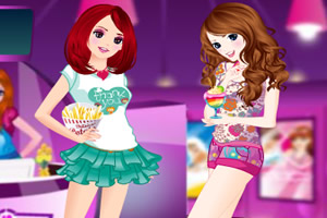 电影院女孩换装