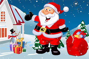 时尚的圣诞老人