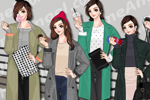 楼道上的可爱女孩