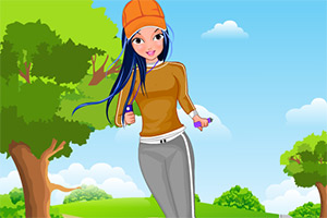 接力赛运动女孩