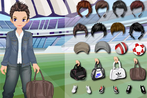 运动场上的男孩