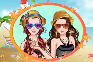 夏季沙滩的朋友