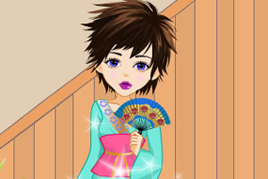 可爱日本小女孩