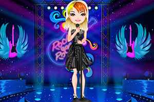 装扮摇滚乐歌手